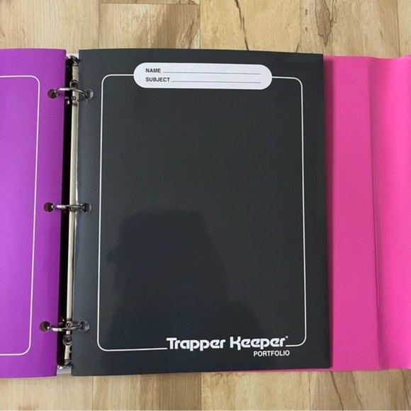 Trapper Keeper Binder Sunset New Mead The Oringal Trapper Keeper Pink Purple NWT - Picture 7 of 12